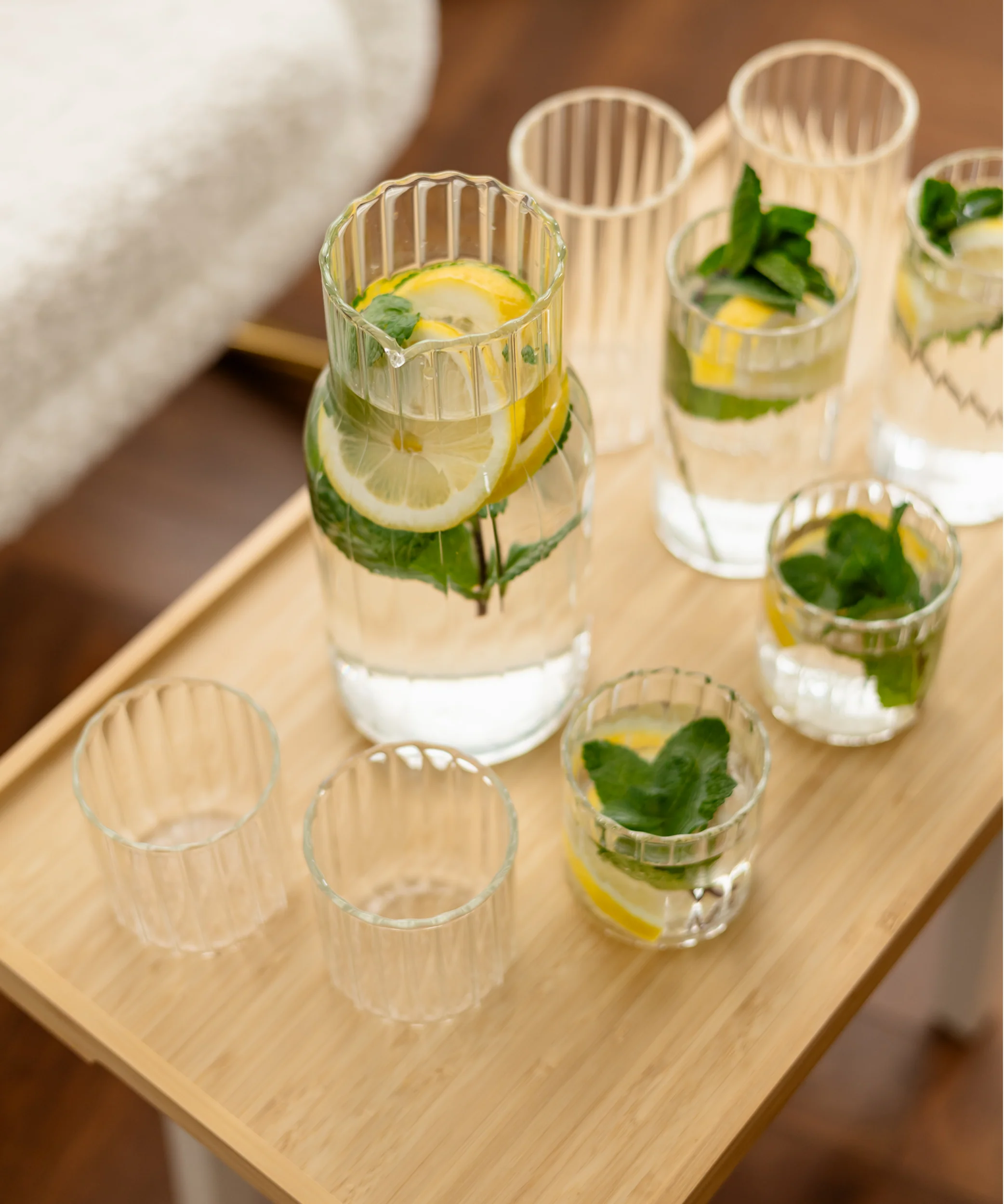 Wasserkaraffe & Gläser-Set Streifen-Design | Norway - Image 15
