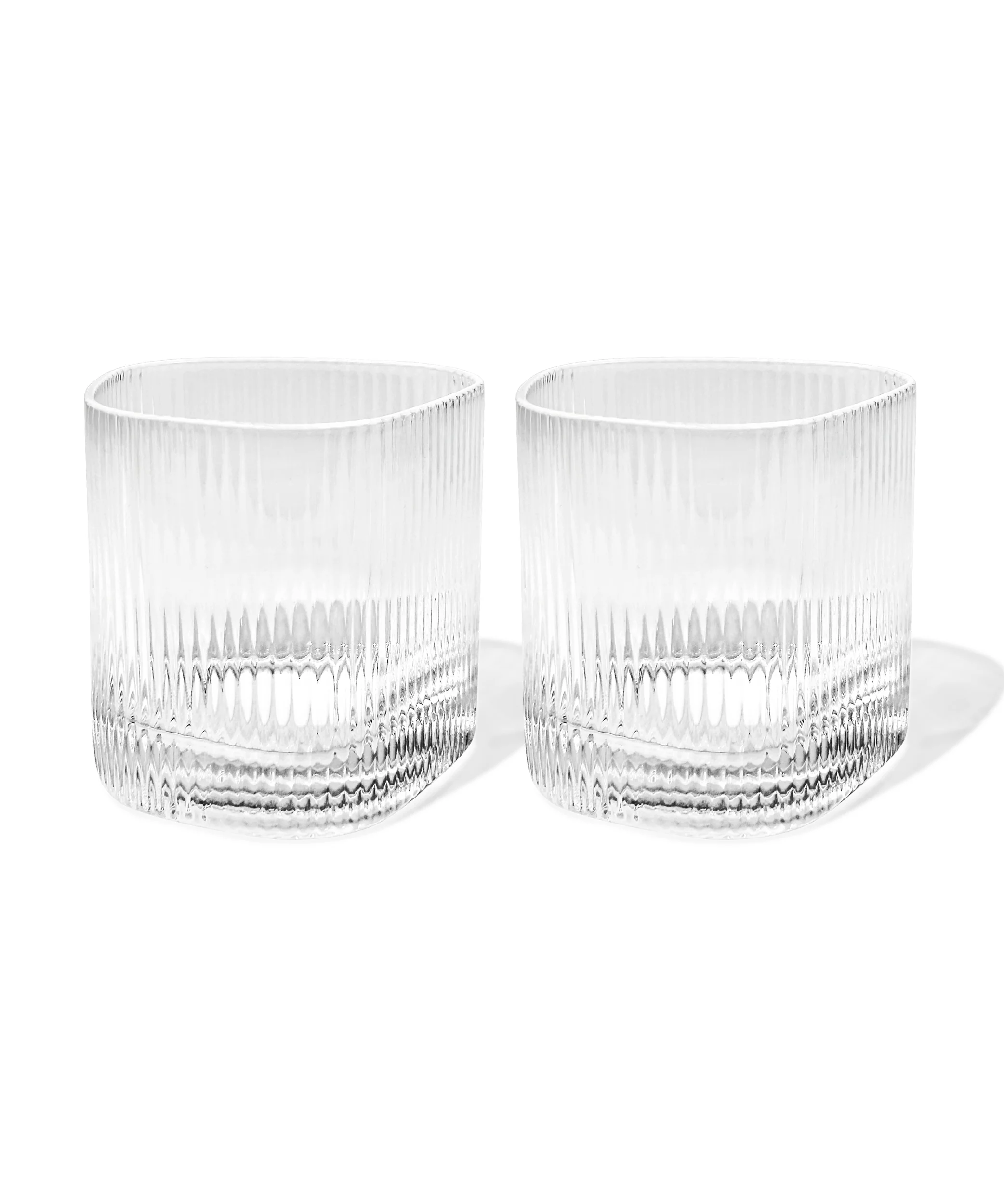 Kleines Trinkglas im gerillten Design | Venice