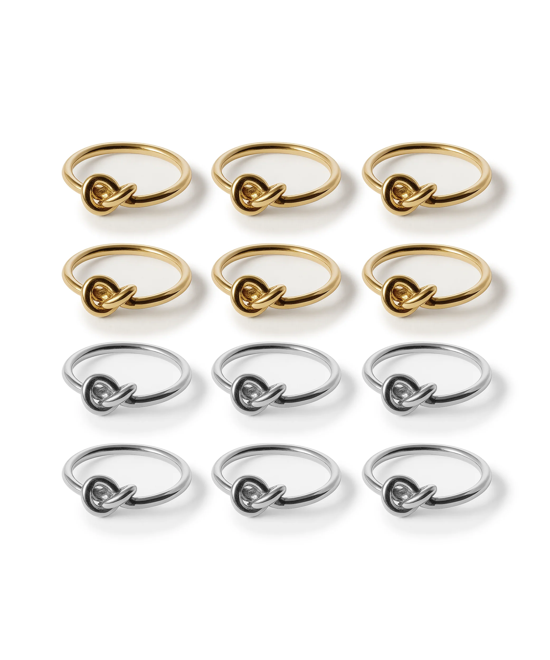 Serviettenringe Gold & Silber im 2x 6er Set | Tye