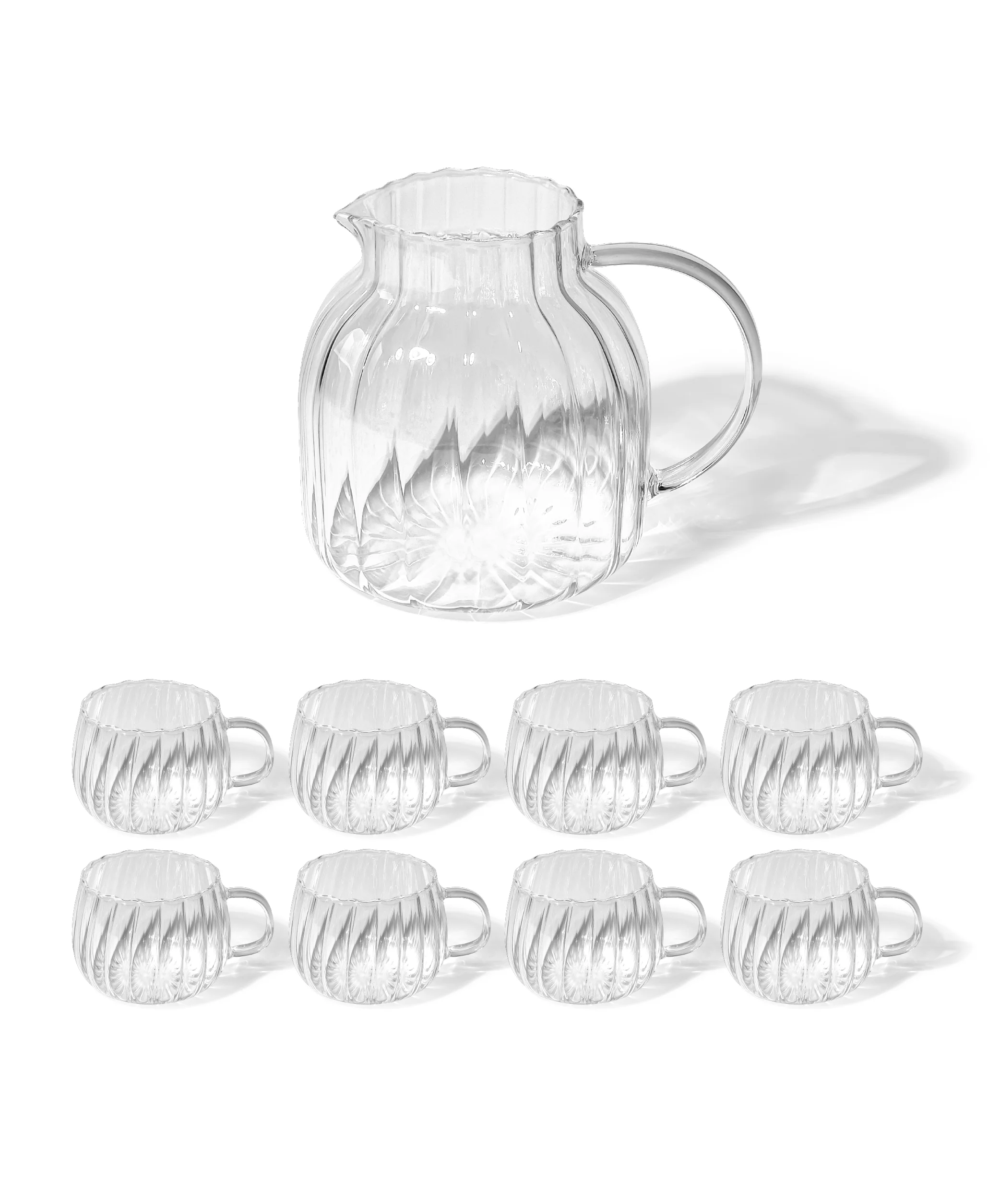 Teekaraffe & Glastassen-Set Streifen-Design | Norway - Image 22